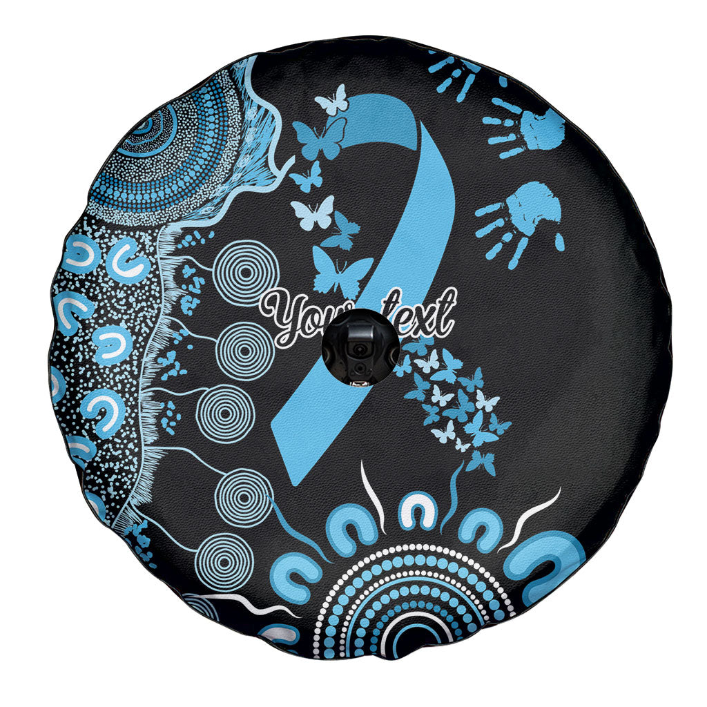 Australia Prostate Cancer Support Personalised Spare Tire Cover Aboriginal Ribbon Dot Painting