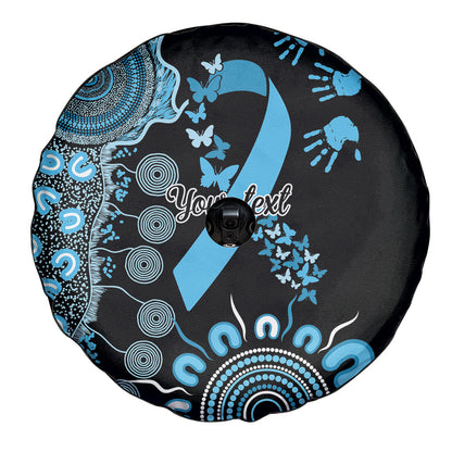 Australia Prostate Cancer Support Personalised Spare Tire Cover Aboriginal Ribbon Dot Painting