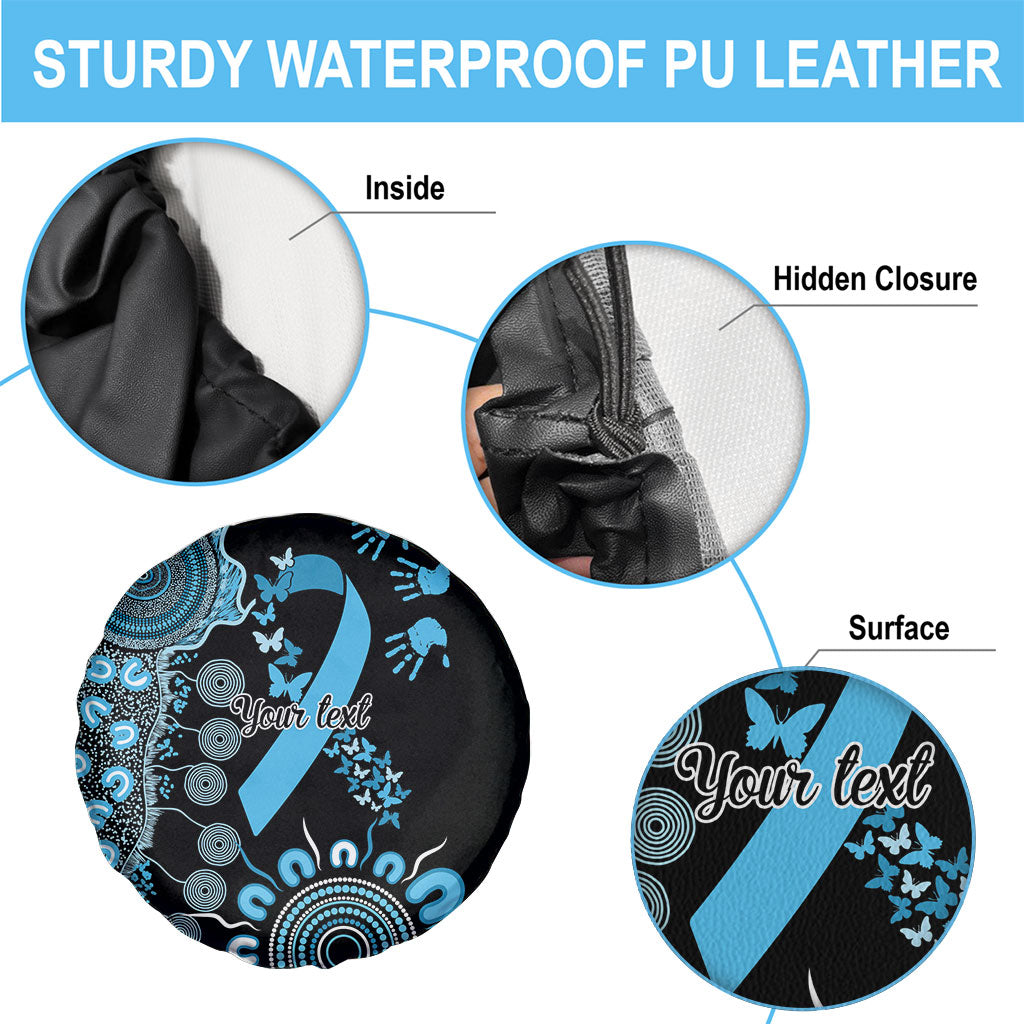 Australia Prostate Cancer Support Personalised Spare Tire Cover Aboriginal Ribbon Dot Painting