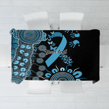 Australia Prostate Cancer Support Personalised Tablecloth Aboriginal Ribbon Dot Painting