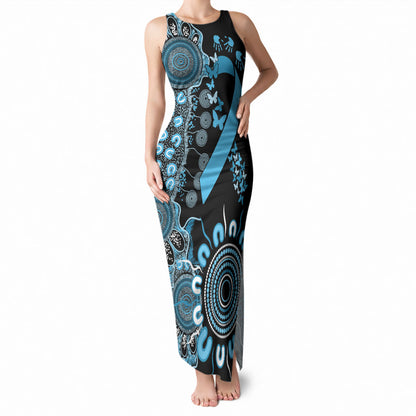 Australia Prostate Cancer Support Personalised Tank Maxi Dress Aboriginal Ribbon Dot Painting