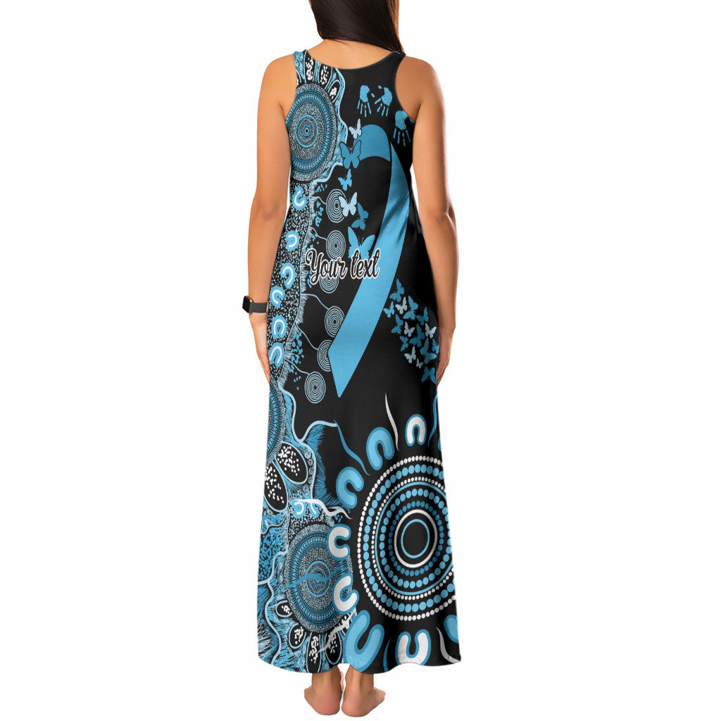 Australia Prostate Cancer Support Personalised Tank Maxi Dress Aboriginal Ribbon Dot Painting