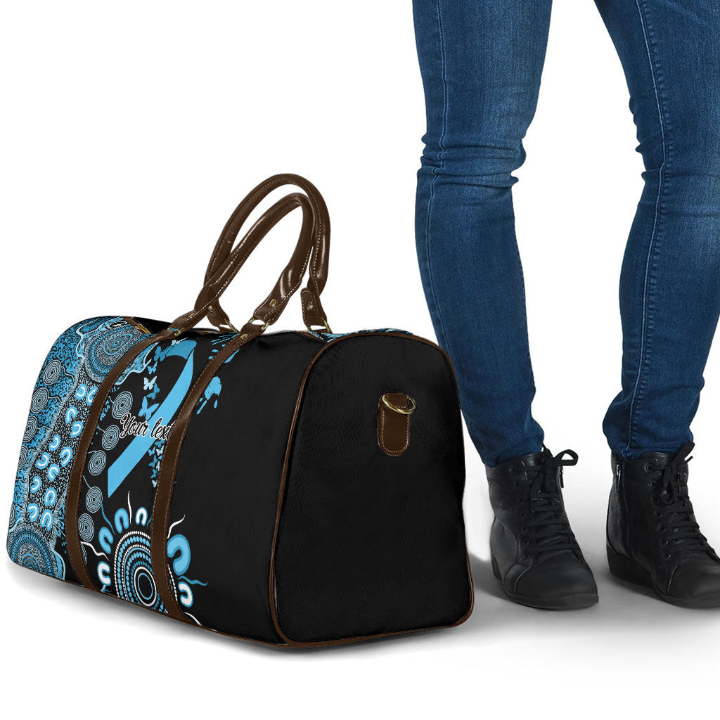Australia Prostate Cancer Support Personalised Travel Bag Aboriginal Ribbon Dot Painting
