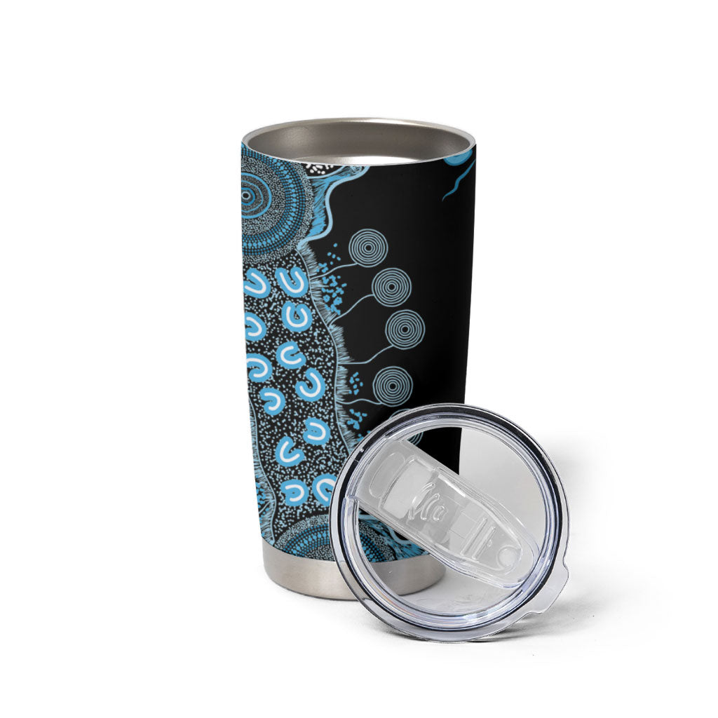 Australia Prostate Cancer Support Personalised Tumbler Cup Aboriginal Ribbon Dot Painting