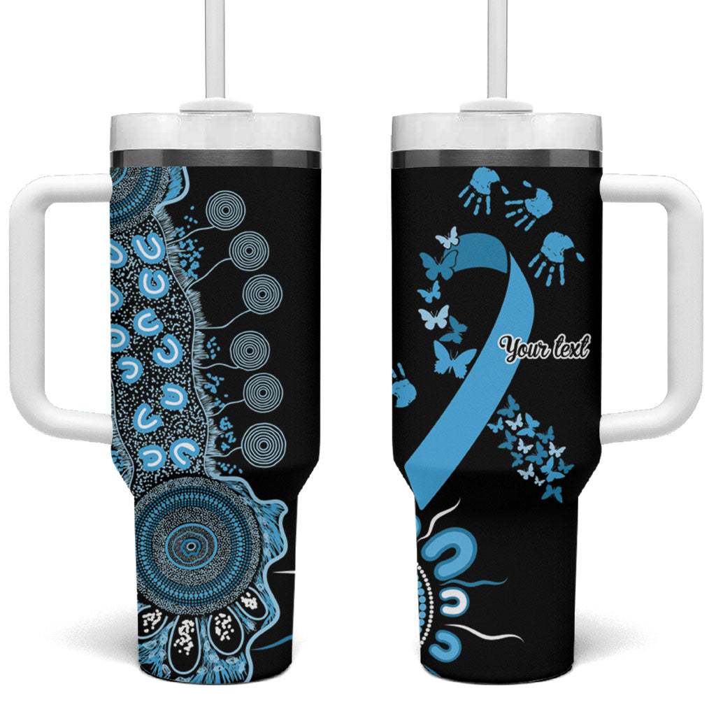 Australia Prostate Cancer Support Personalised Tumbler With Handle Aboriginal Ribbon Dot Painting
