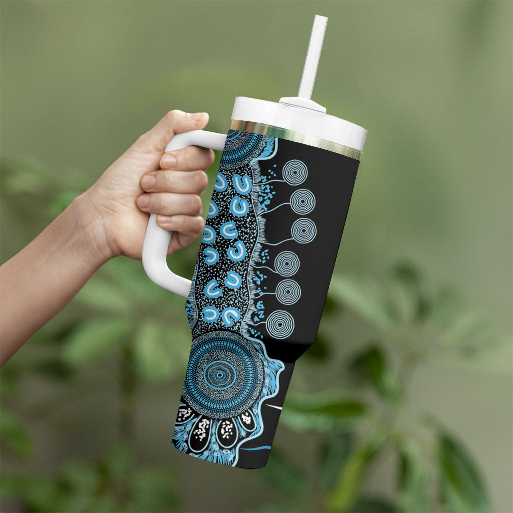 Australia Prostate Cancer Support Personalised Tumbler With Handle Aboriginal Ribbon Dot Painting