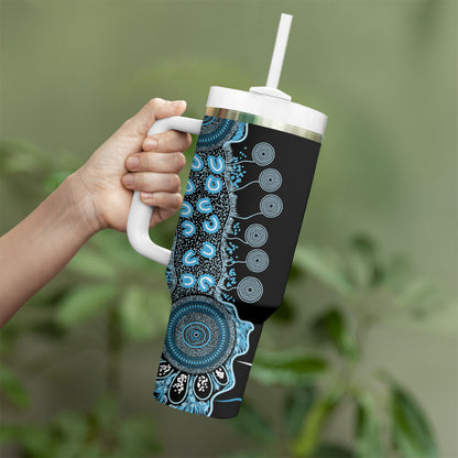 Australia Prostate Cancer Support Personalised Tumbler With Handle Aboriginal Ribbon Dot Painting