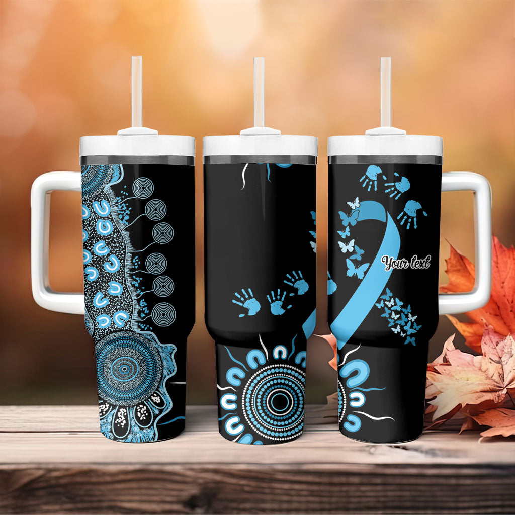 Australia Prostate Cancer Support Personalised Tumbler With Handle Aboriginal Ribbon Dot Painting