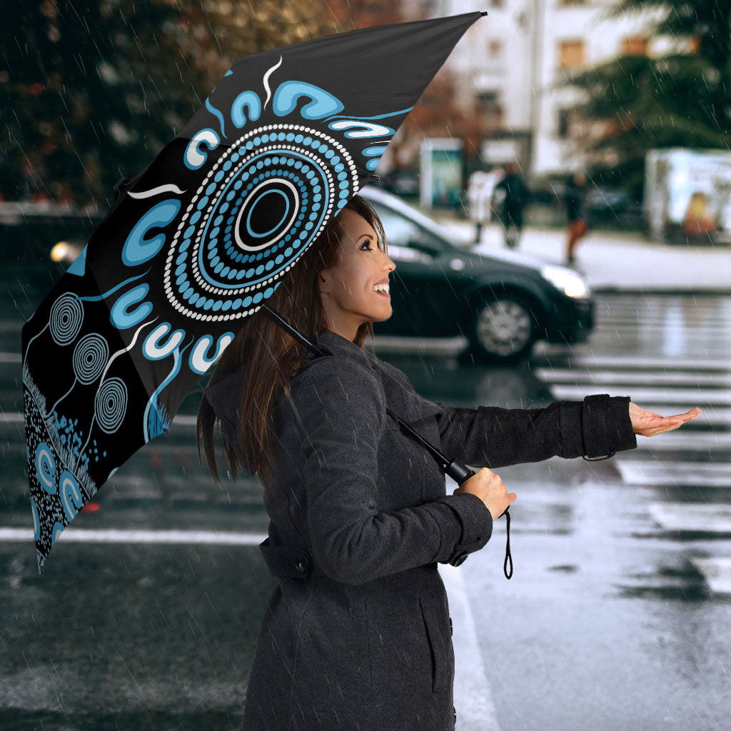 Australia Prostate Cancer Support Personalised Umbrella Aboriginal Ribbon Dot Painting