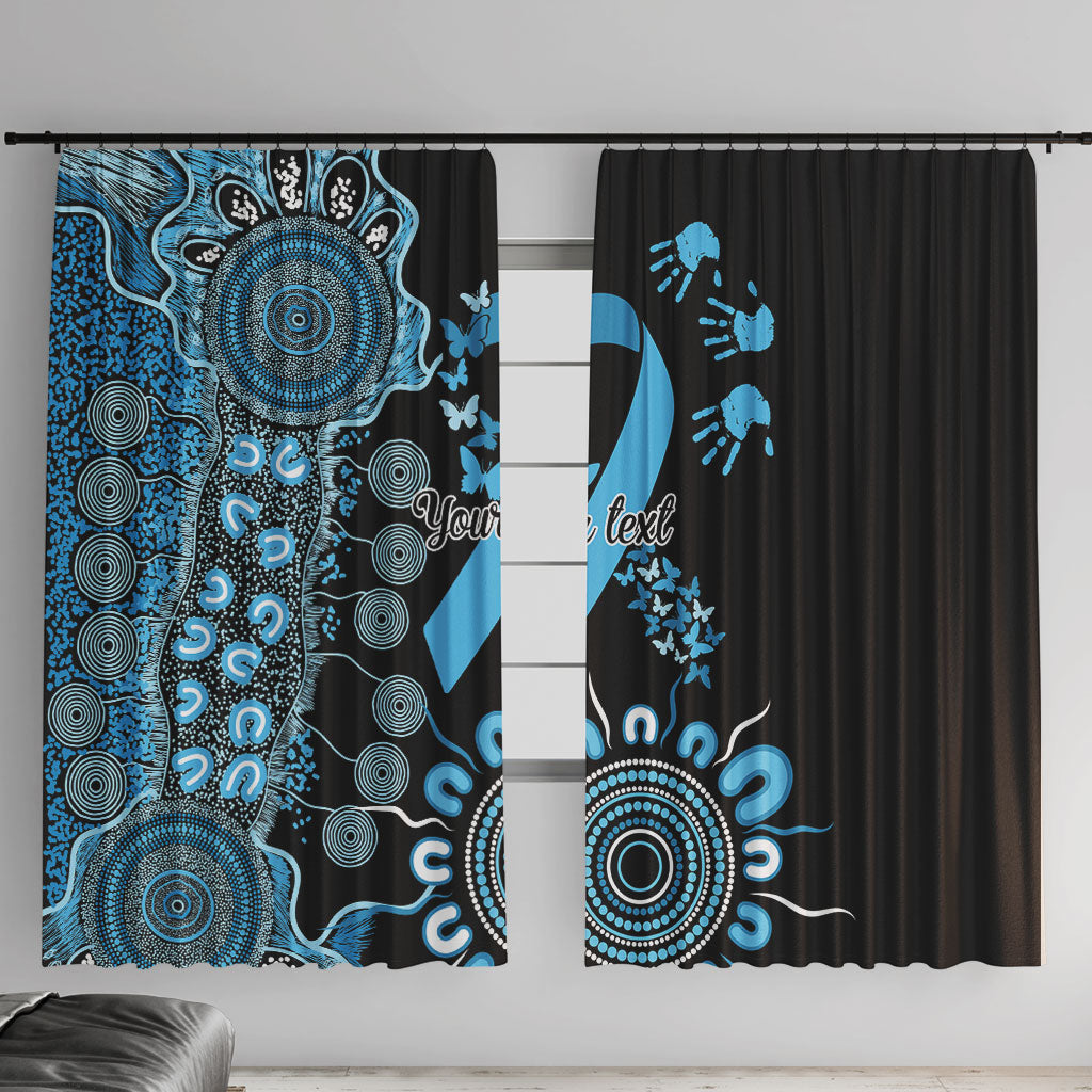 Australia Prostate Cancer Support Personalised Window Curtain Aboriginal Ribbon Dot Painting