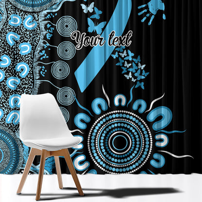 Australia Prostate Cancer Support Personalised Window Curtain Aboriginal Ribbon Dot Painting