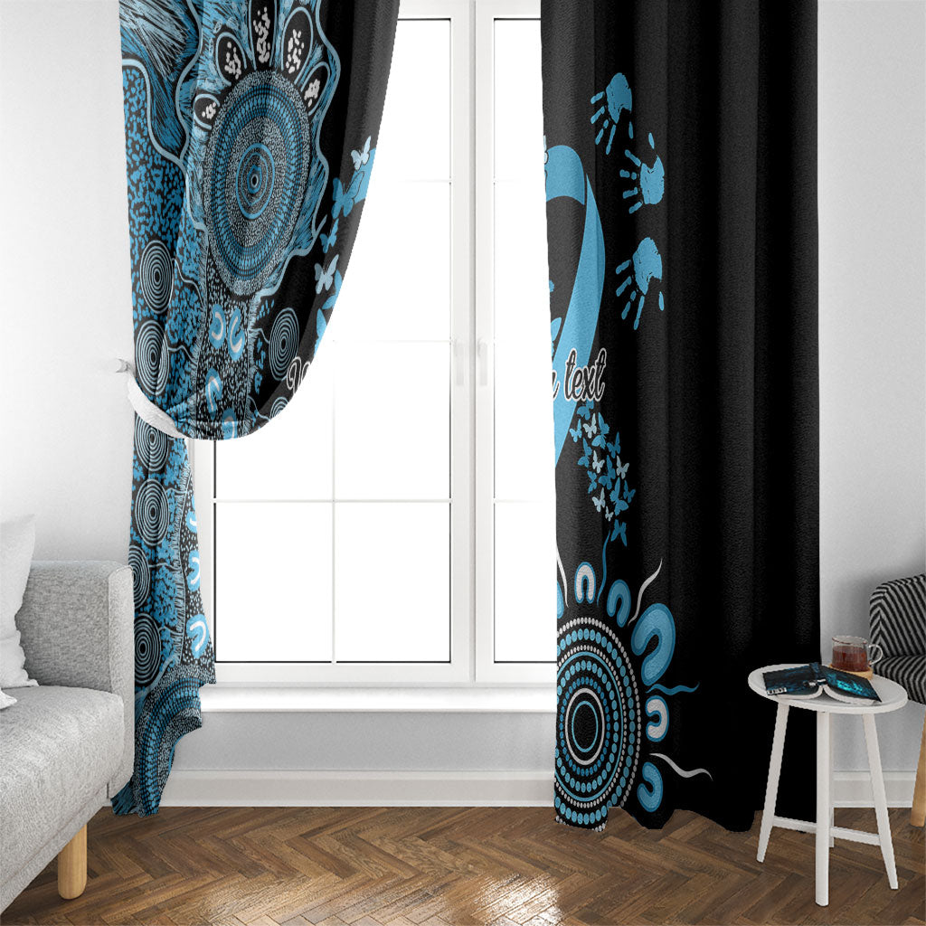 Australia Prostate Cancer Support Personalised Window Curtain Aboriginal Ribbon Dot Painting