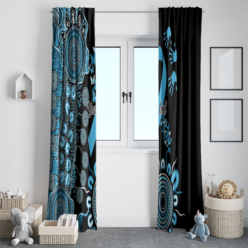Australia Prostate Cancer Support Personalised Window Curtain Aboriginal Ribbon Dot Painting