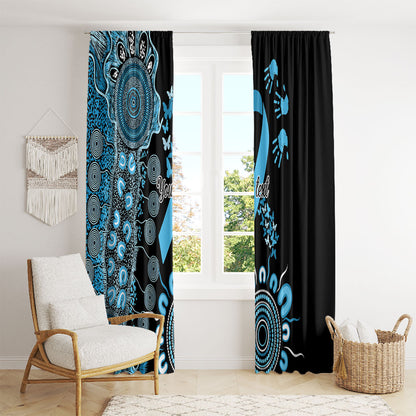 Australia Prostate Cancer Support Personalised Window Curtain Aboriginal Ribbon Dot Painting