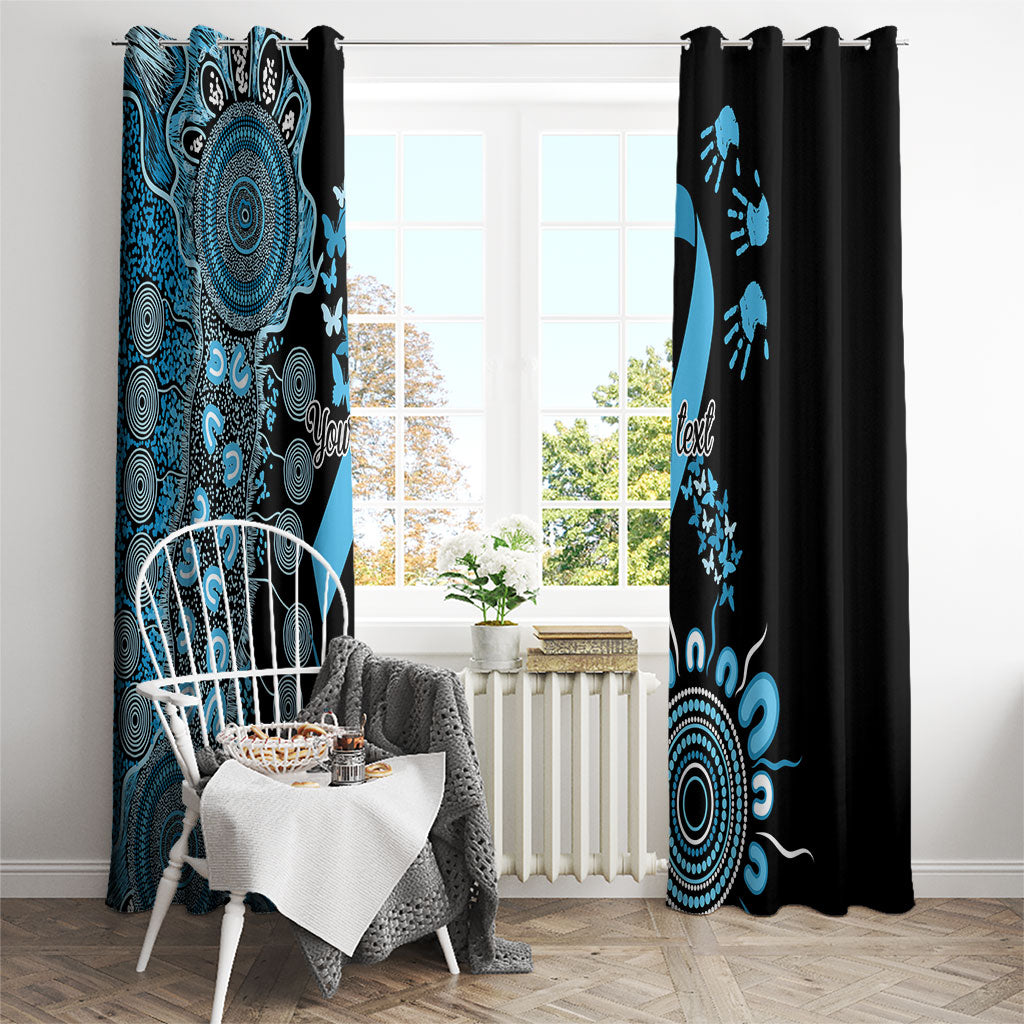 Australia Prostate Cancer Support Personalised Window Curtain Aboriginal Ribbon Dot Painting