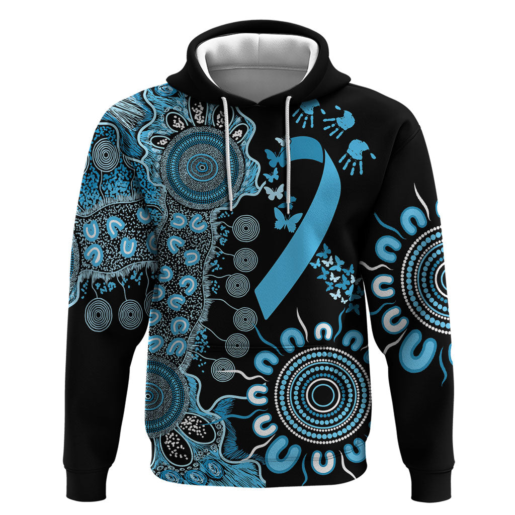 Australia Prostate Cancer Support Personalised Zip Hoodie Aboriginal Ribbon Dot Painting