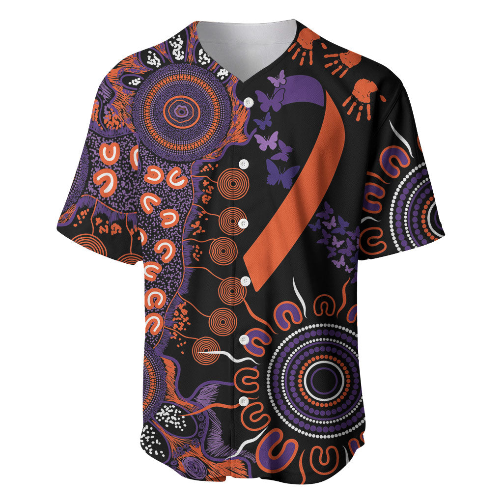 Australia Psoriasis Support Personalised Baseball Jersey Aboriginal Ribbon Dot Painting