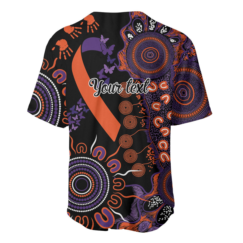 Australia Psoriasis Support Personalised Baseball Jersey Aboriginal Ribbon Dot Painting