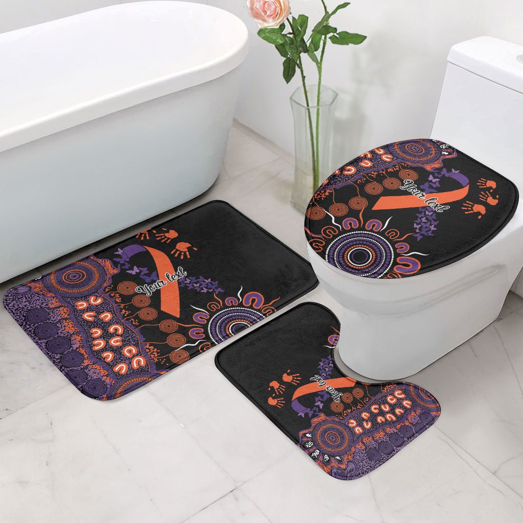 Australia Psoriasis Support Personalised Bathroom Set Aboriginal Ribbon Dot Painting