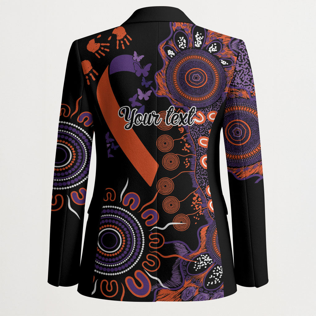 Australia Psoriasis Support Personalised Blazer Aboriginal Ribbon Dot Painting