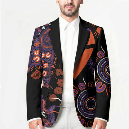 Australia Psoriasis Support Personalised Blazer Aboriginal Ribbon Dot Painting