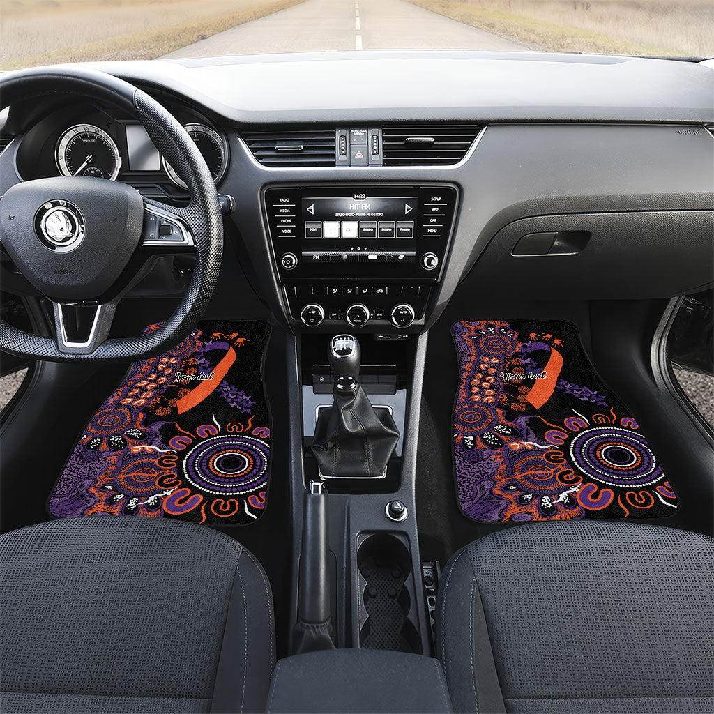 Australia Psoriasis Support Personalised Car Mats Aboriginal Ribbon Dot Painting