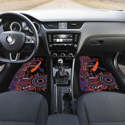 Australia Psoriasis Support Personalised Car Mats Aboriginal Ribbon Dot Painting