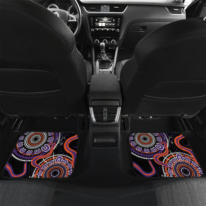 Australia Psoriasis Support Personalised Car Mats Aboriginal Ribbon Dot Painting