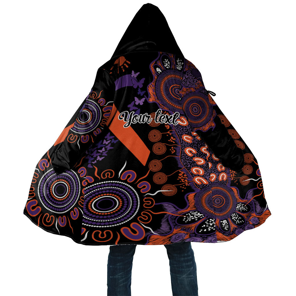 Australia Psoriasis Support Personalised Cloak Aboriginal Ribbon Dot Painting