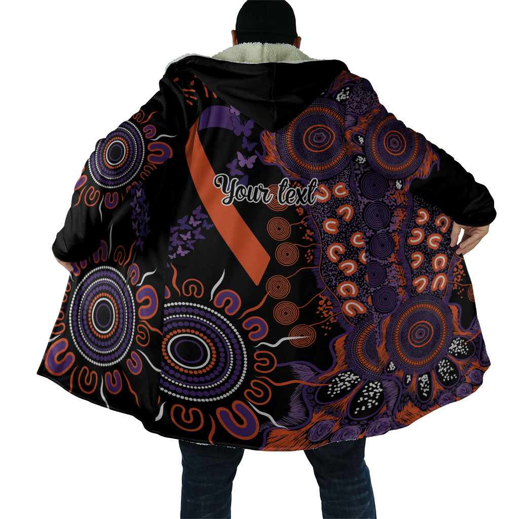 Australia Psoriasis Support Personalised Cloak Aboriginal Ribbon Dot Painting