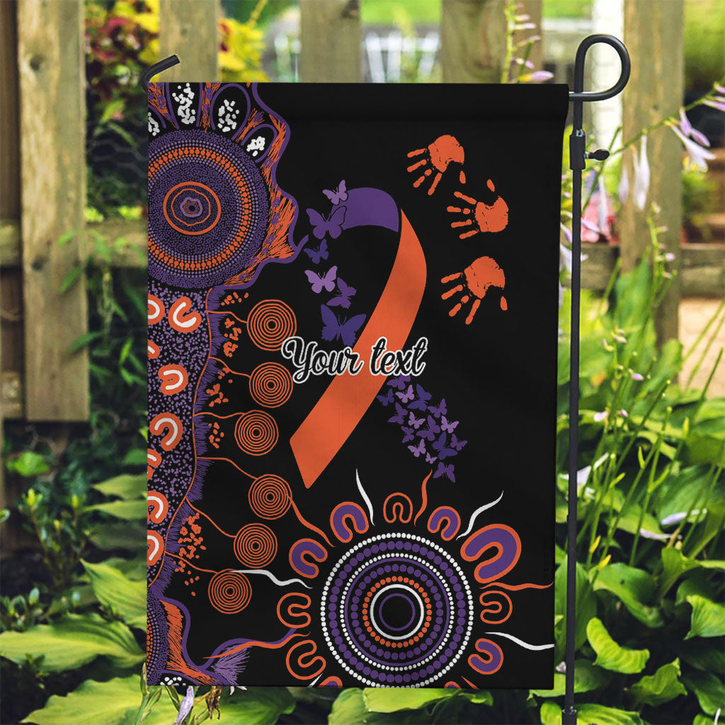 Australia Psoriasis Support Personalised Garden Flag Aboriginal Ribbon Dot Painting