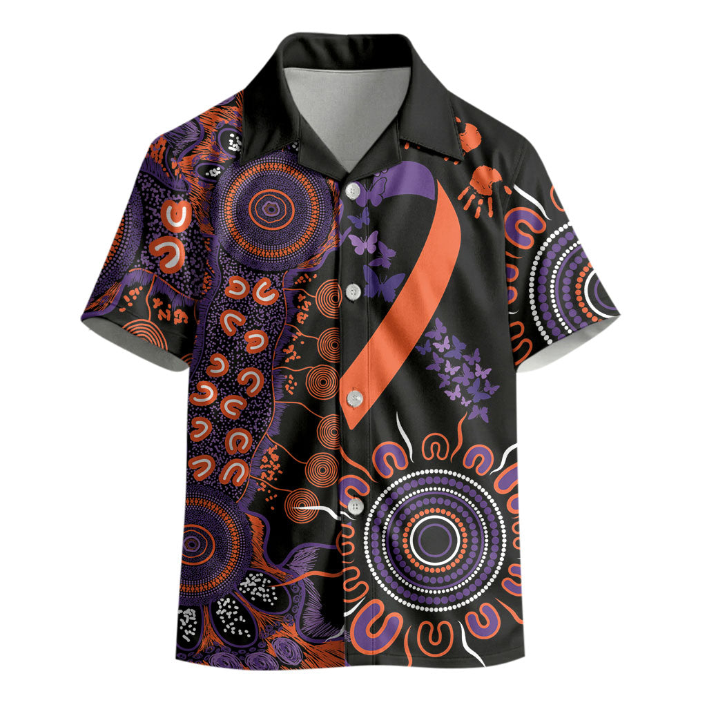 Australia Psoriasis Support Personalised Kid Hawaiian Shirt Aboriginal Ribbon Dot Painting