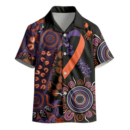 Australia Psoriasis Support Personalised Kid Hawaiian Shirt Aboriginal Ribbon Dot Painting