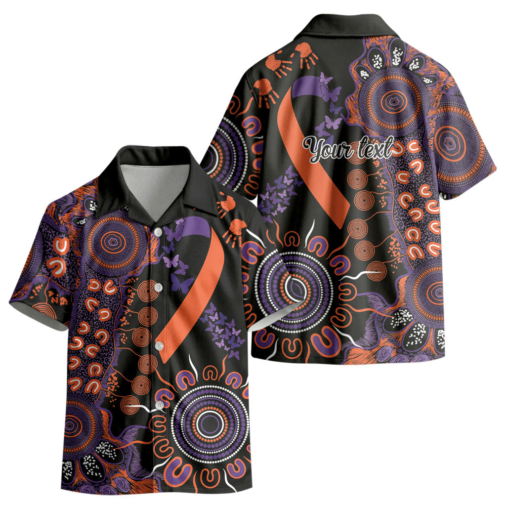 Australia Psoriasis Support Personalised Kid Hawaiian Shirt Aboriginal Ribbon Dot Painting