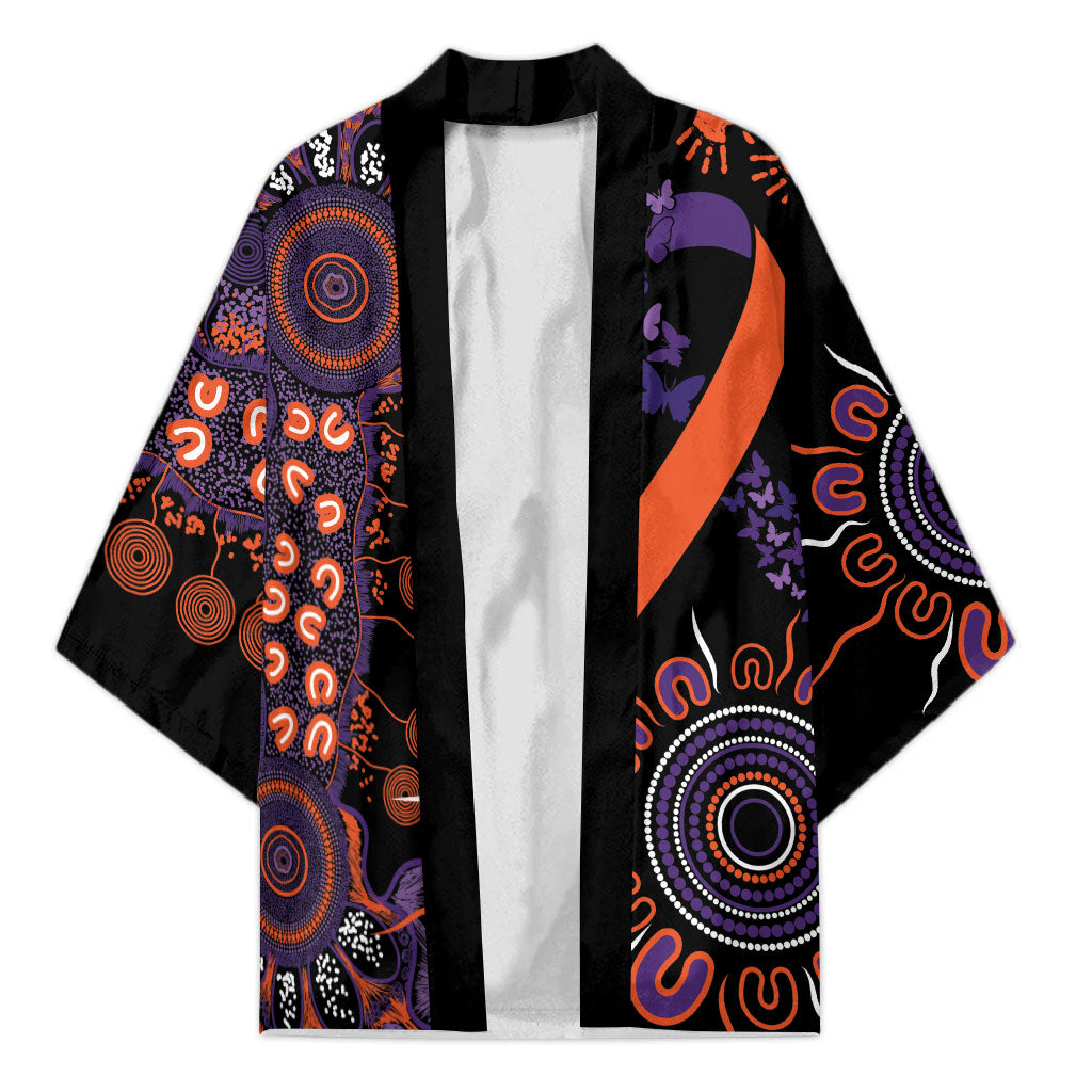 Australia Psoriasis Support Personalised Kimono Aboriginal Ribbon Dot Painting