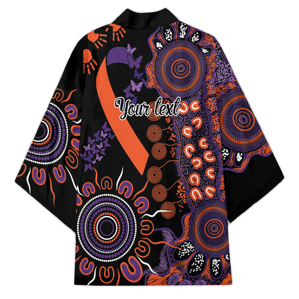 Australia Psoriasis Support Personalised Kimono Aboriginal Ribbon Dot Painting