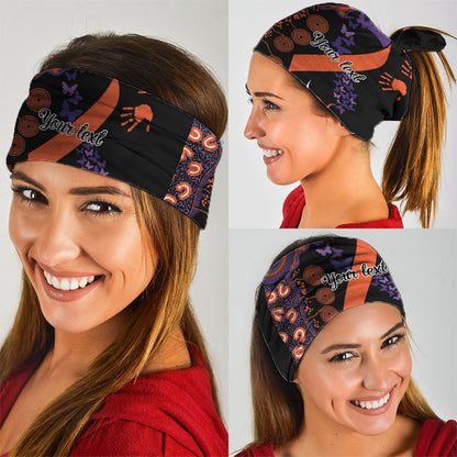 Australia Psoriasis Support Personalised Neck Gaiter Aboriginal Ribbon Dot Painting