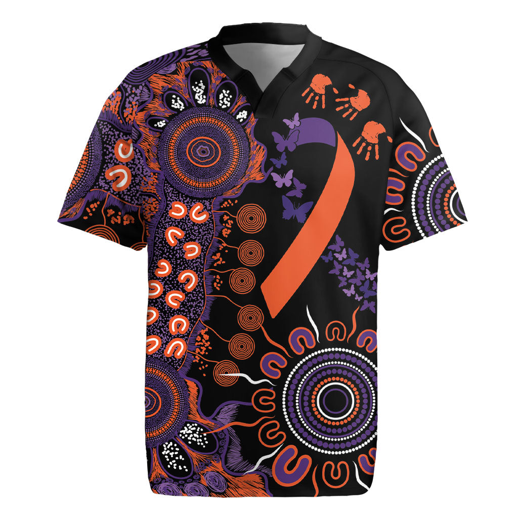 Australia Psoriasis Support Personalised Rugby Jersey Aboriginal Ribbon Dot Painting