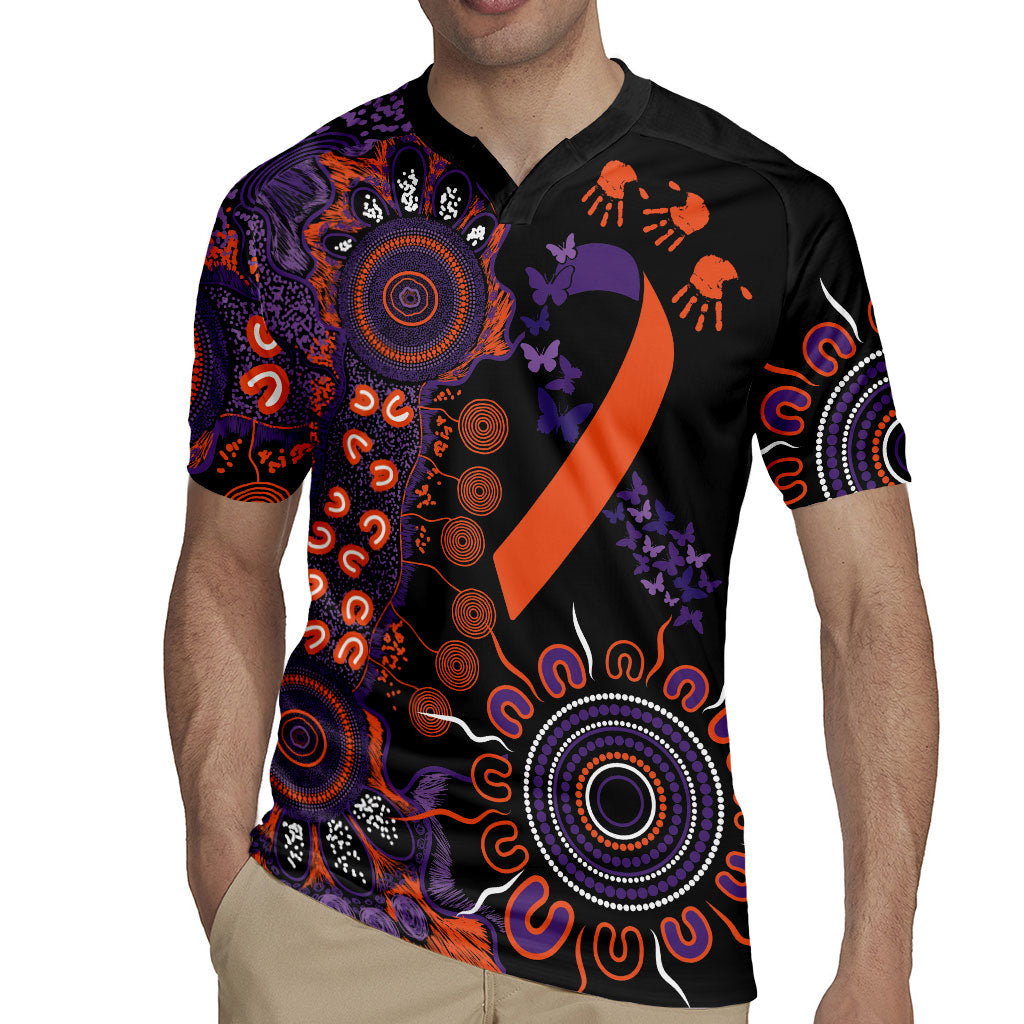Australia Psoriasis Support Personalised Rugby Jersey Aboriginal Ribbon Dot Painting