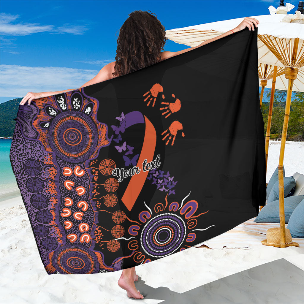 Australia Psoriasis Support Personalised Sarong Aboriginal Ribbon Dot Painting