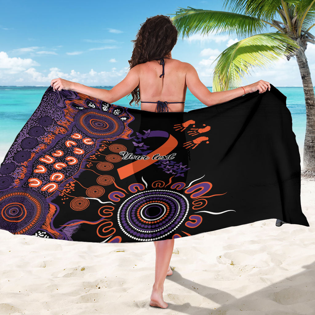 Australia Psoriasis Support Personalised Sarong Aboriginal Ribbon Dot Painting