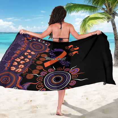 Australia Psoriasis Support Personalised Sarong Aboriginal Ribbon Dot Painting