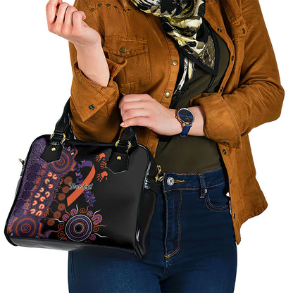 Australia Psoriasis Support Personalised Shoulder Handbag Aboriginal Ribbon Dot Painting
