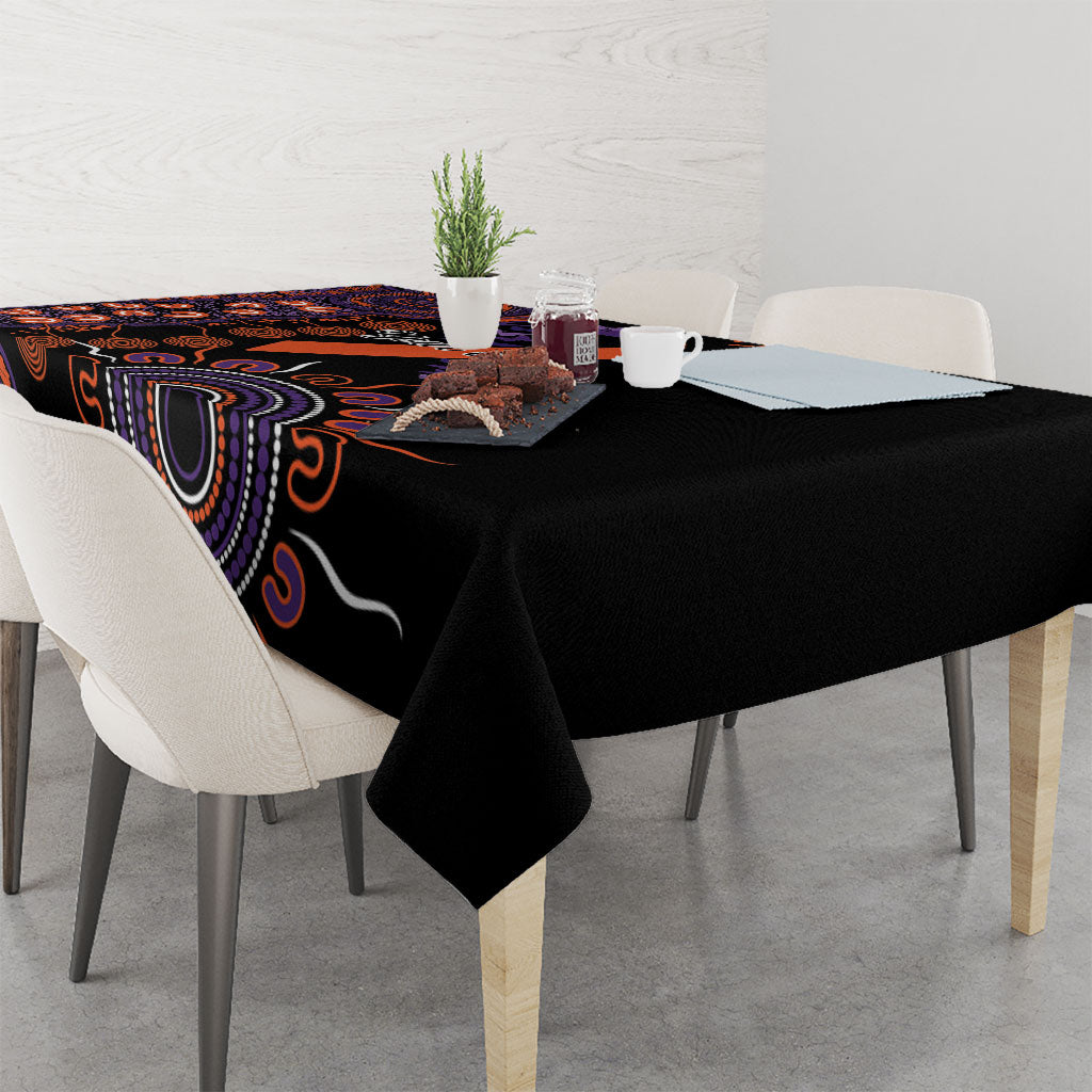 Australia Psoriasis Support Personalised Tablecloth Aboriginal Ribbon Dot Painting