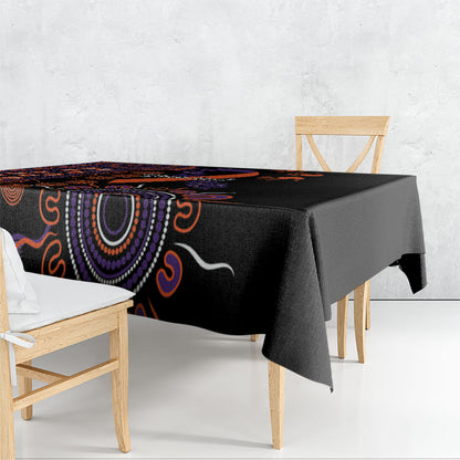 Australia Psoriasis Support Personalised Tablecloth Aboriginal Ribbon Dot Painting
