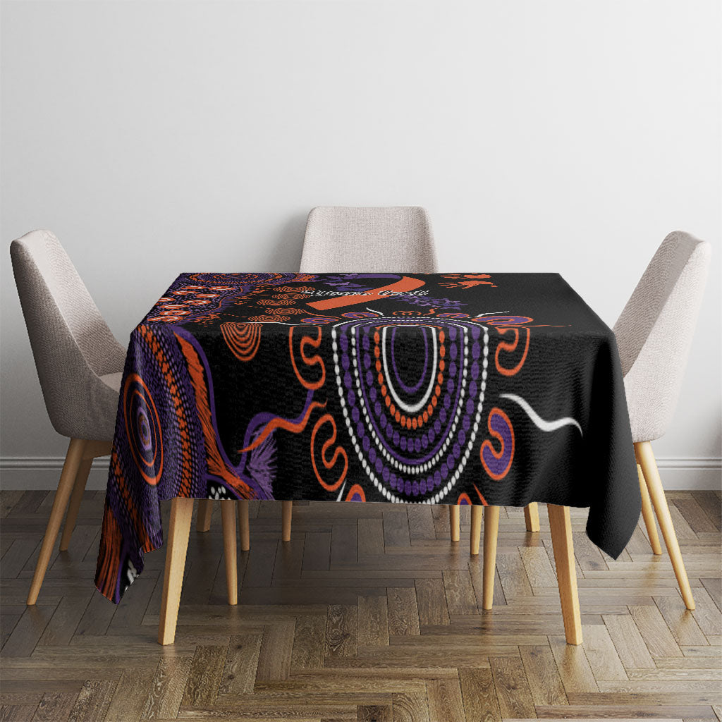 Australia Psoriasis Support Personalised Tablecloth Aboriginal Ribbon Dot Painting