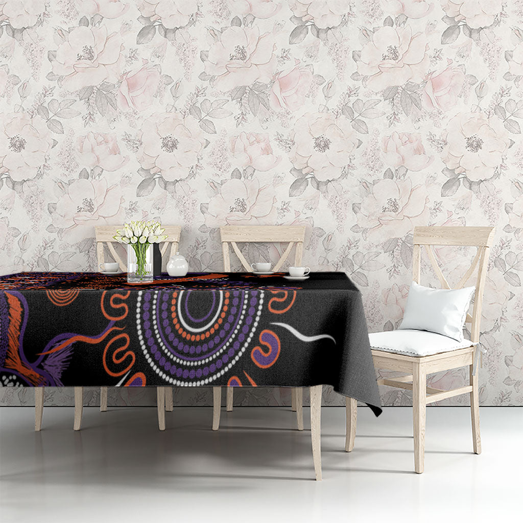 Australia Psoriasis Support Personalised Tablecloth Aboriginal Ribbon Dot Painting