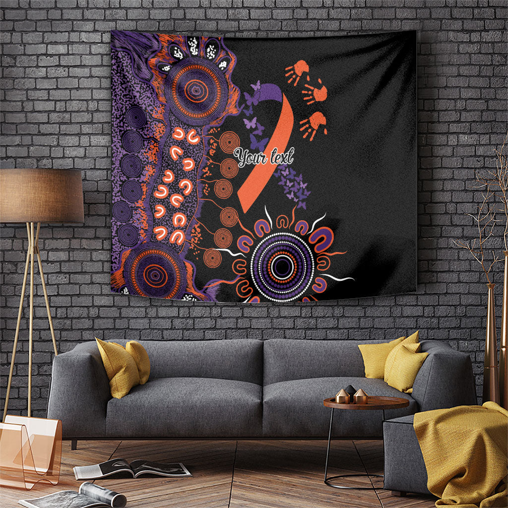 Australia Psoriasis Support Personalised Tapestry Aboriginal Ribbon Dot Painting