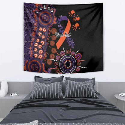 Australia Psoriasis Support Personalised Tapestry Aboriginal Ribbon Dot Painting