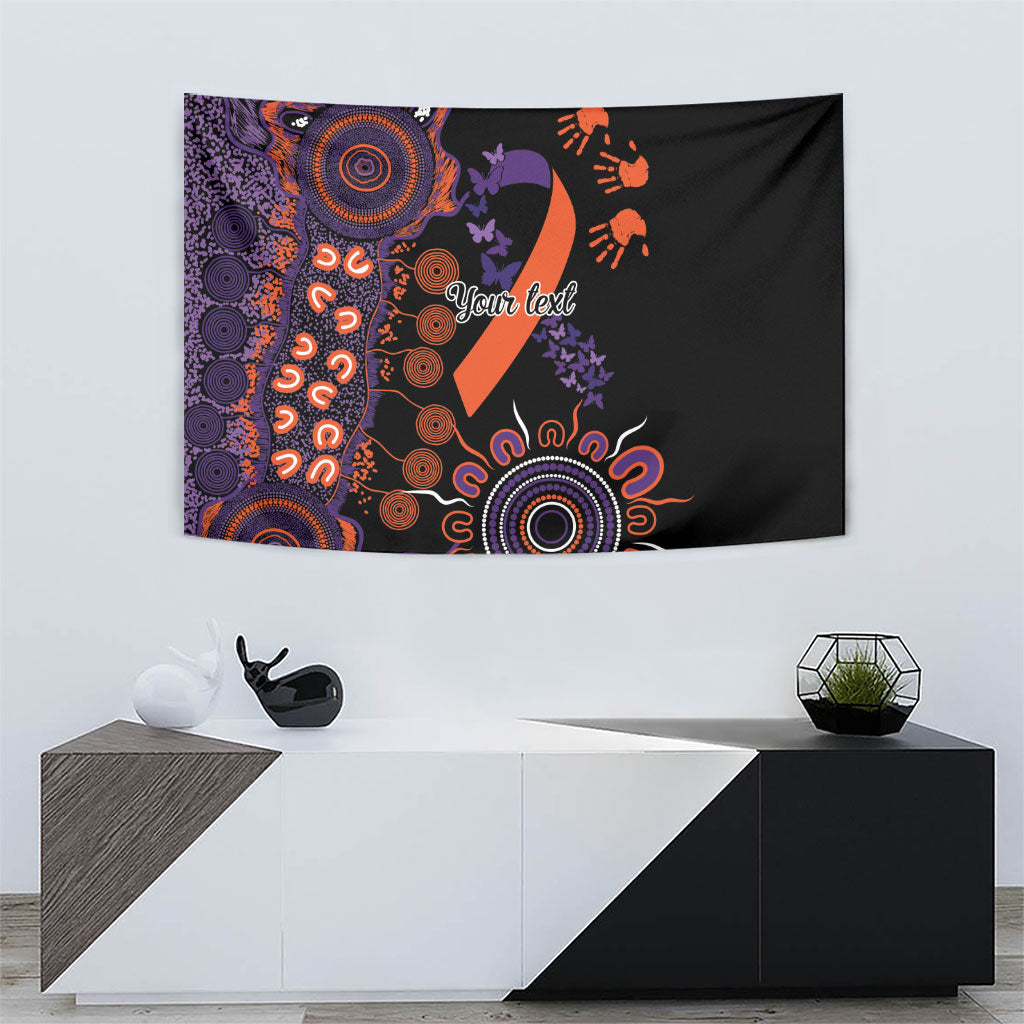 Australia Psoriasis Support Personalised Tapestry Aboriginal Ribbon Dot Painting